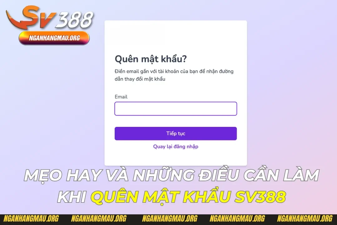 quên mật khẩu SV388